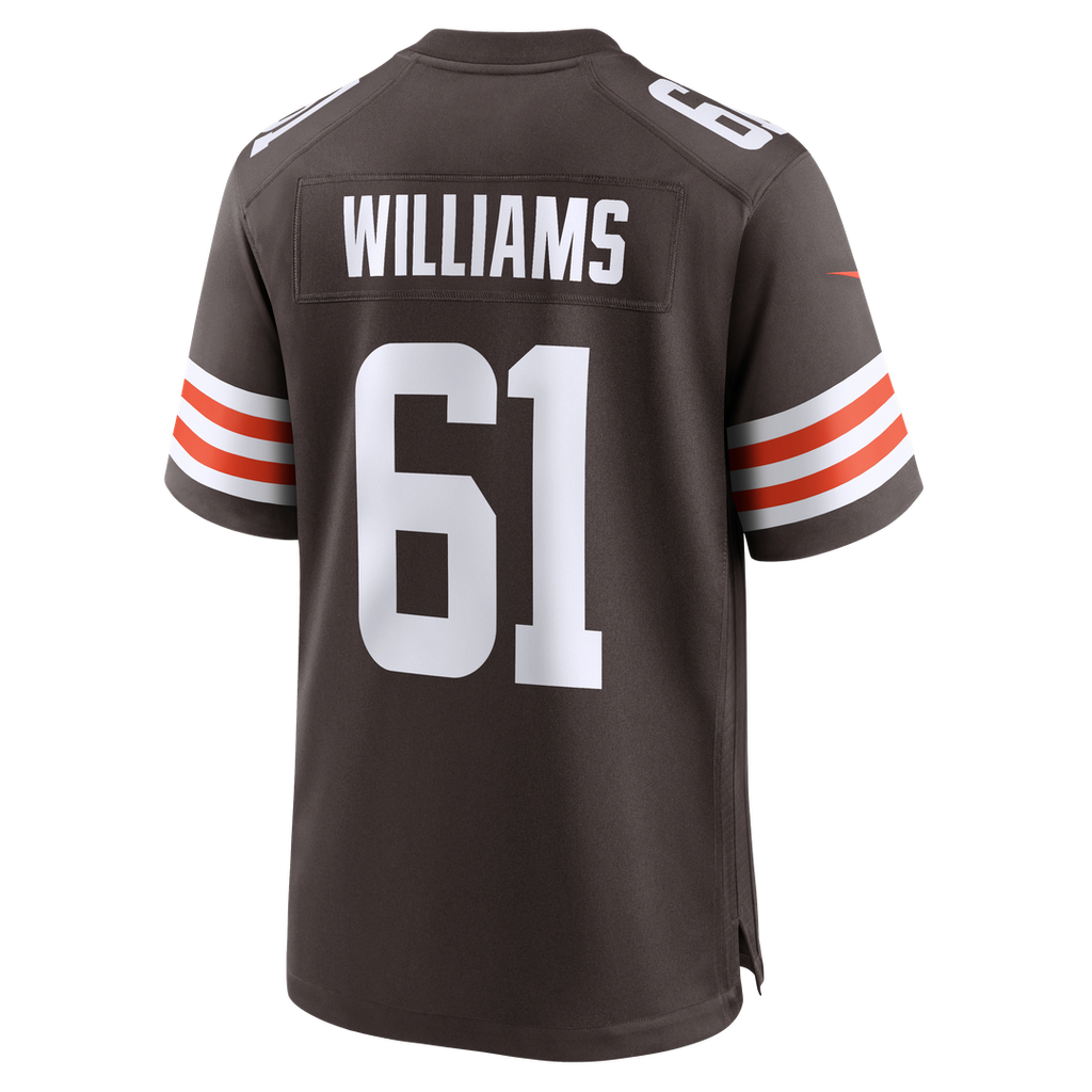 Cleveland Browns Chris Williams Nike Brown Team Game Jersey product image 5, provided for visual reference and product