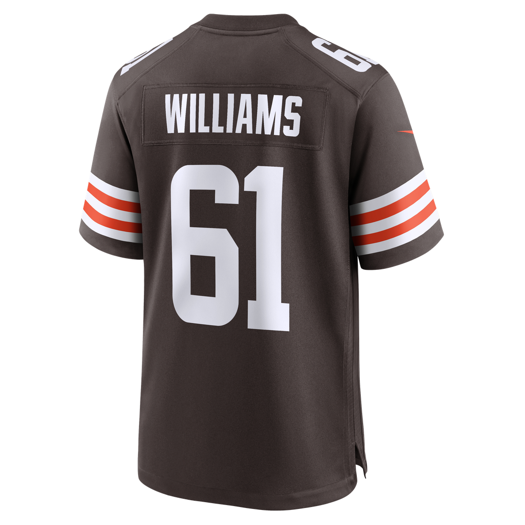 Cleveland Browns Chris Williams Nike Brown Team Game Jersey product image 5, provided for visual reference and product