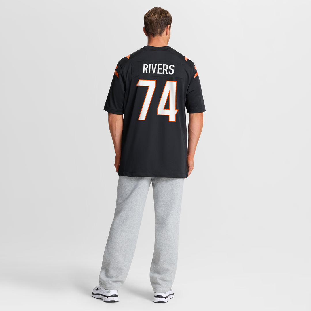 Cincinnati Bengals Jalen Rivers Nike Black Team Game Jersey product image 8, provided for visual reference and product