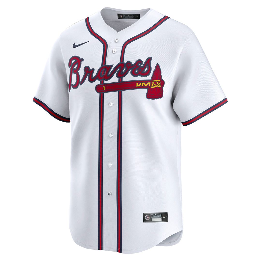 Atlanta Braves Austin Riley Nike White Home Limited Player Jersey product image 2, provided for visual reference and product