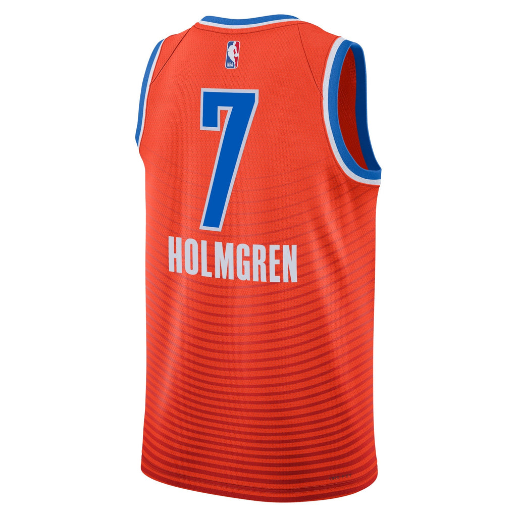 Oklahoma City Thunder Jordan Statement Edition Swingman Jersey - Orange - Chet Holmgren - Unisex product image 3, provided