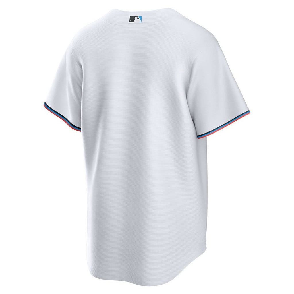 Miami Marlins Nike White Home Blank Replica Jersey product image 3, provided for visual reference and product detail review