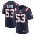 New England Patriots Christian Elliss Nike Navy Game Jersey product image 1, provided for visual reference and product