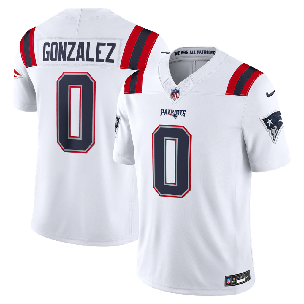 New England Patriots Christian Gonzalez Nike Navy Team Vapor F.U.S.E. Stitched Limited Jersey product image 10, provided for