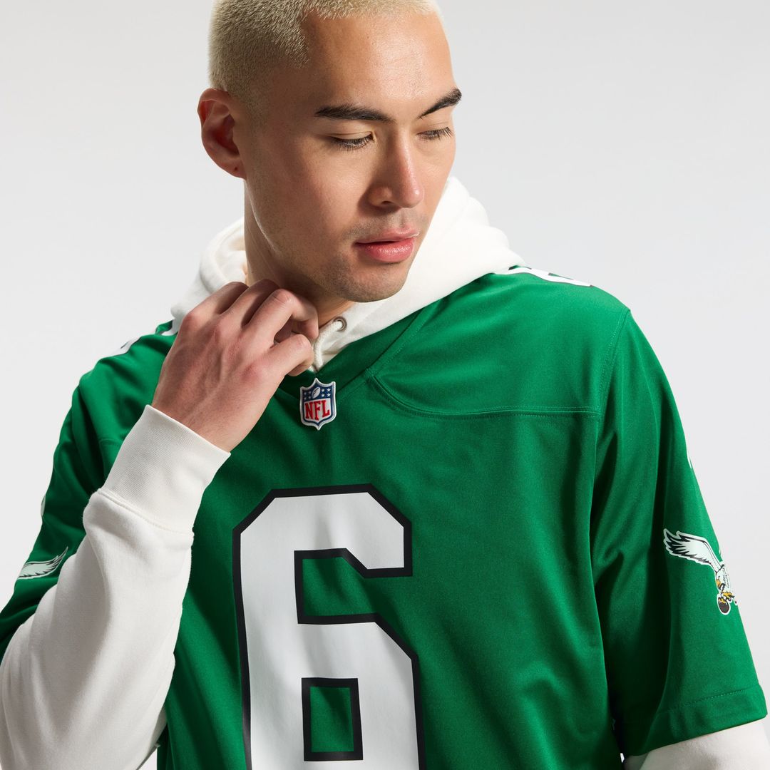 Philadelphia Eagles DeVonta Smith Nike Kelly Green Alternate Game Player Jersey product image 10, provided for visual