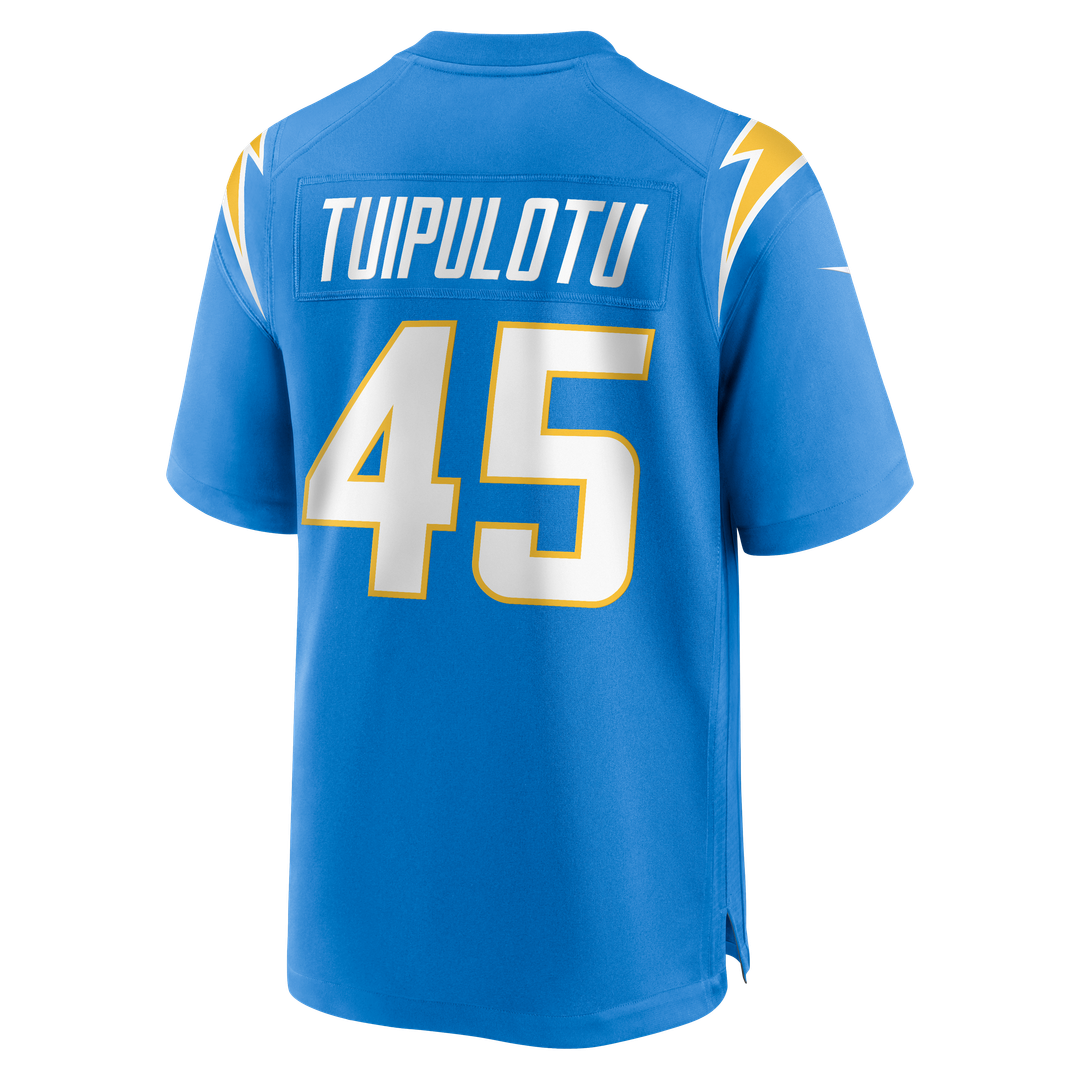 Los Angeles Chargers Tuli Tuipulotu Nike Powder Blue Team Game Jersey product image 3, provided for visual reference and