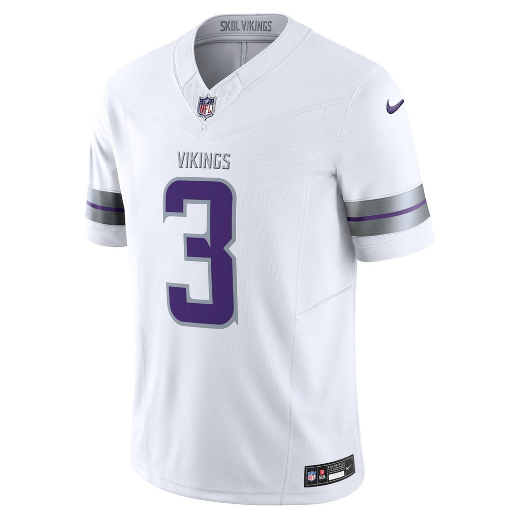 Minnesota Vikings Jordan Addison Nike White Alternate Vapor F.U.S.E. Limited Jersey product image 2, provided for visual