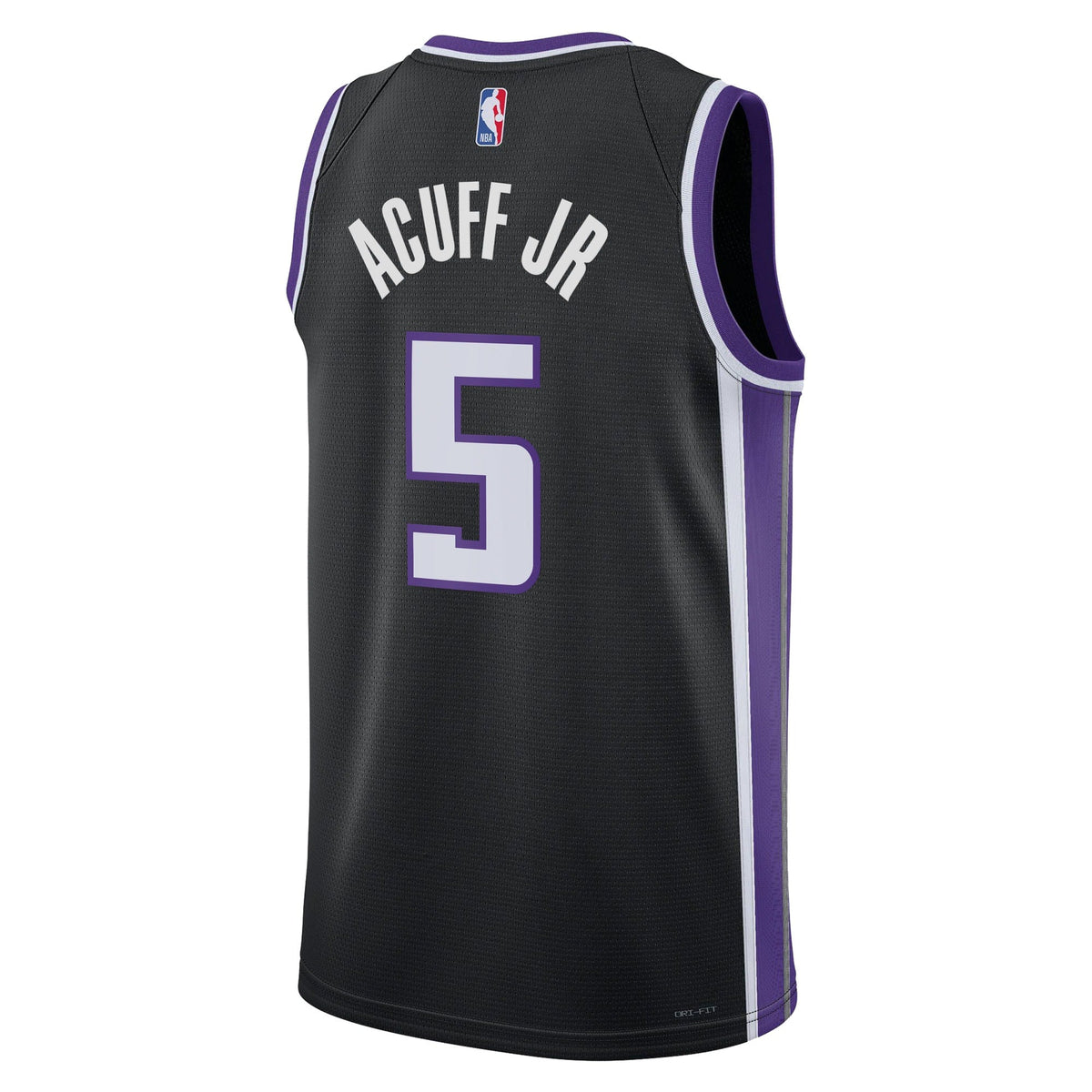 Sacramento Kings Nike Icon Swingman Jersey - Black - Darius Acuff Jr. - Unisex product image 4, provided for visual