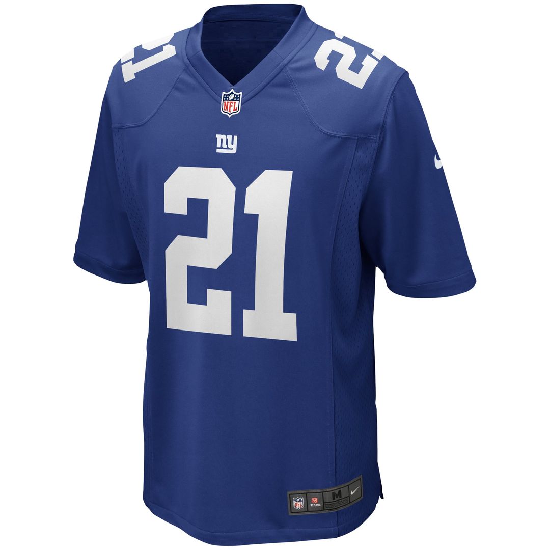 New York Giants Tiki Barber Nike Royal Game Retired Player Jersey product image 2, provided for visual reference and product