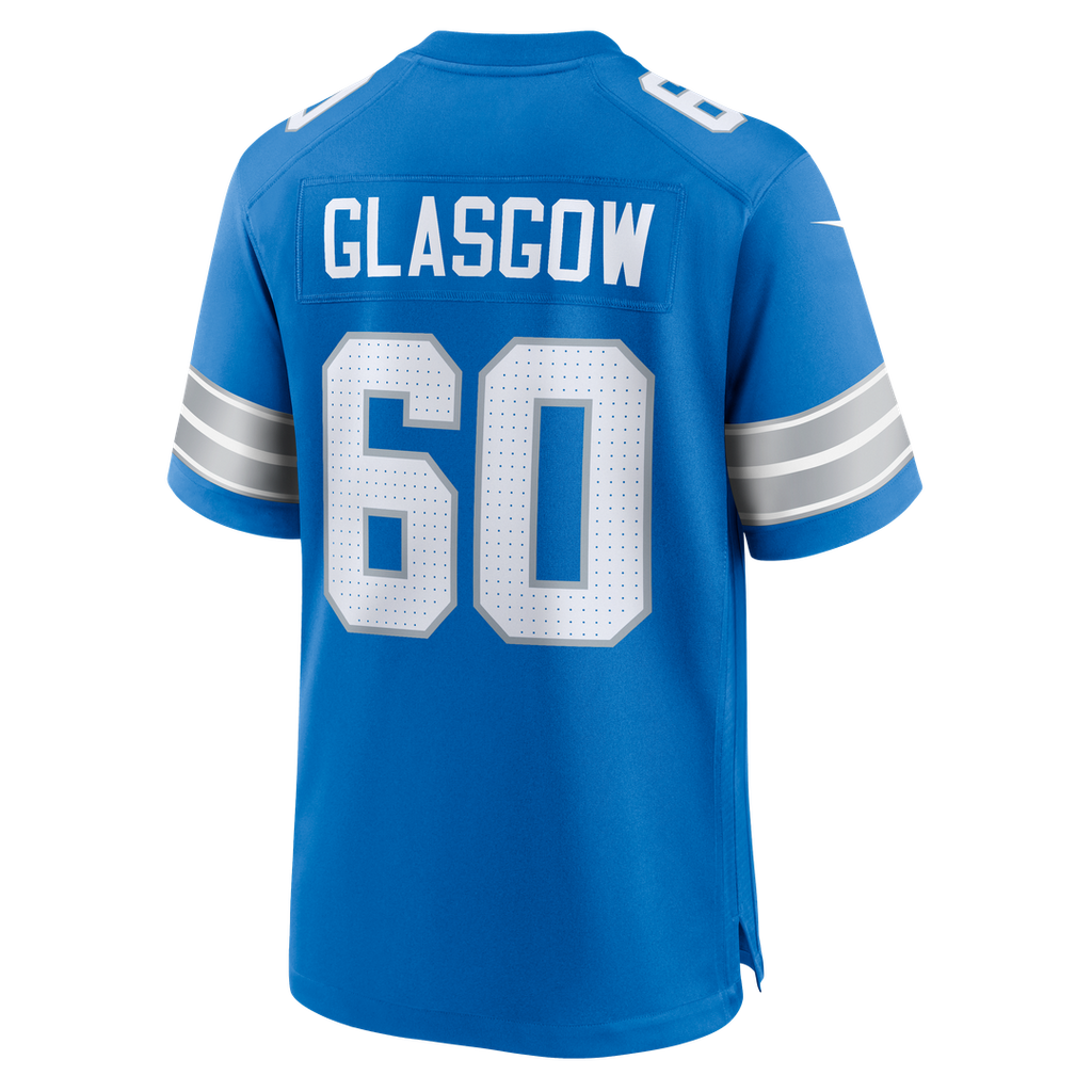 Detroit Lions Graham Glasgow Nike Blue Team Game Jersey product image 3, provided for visual reference and product detail