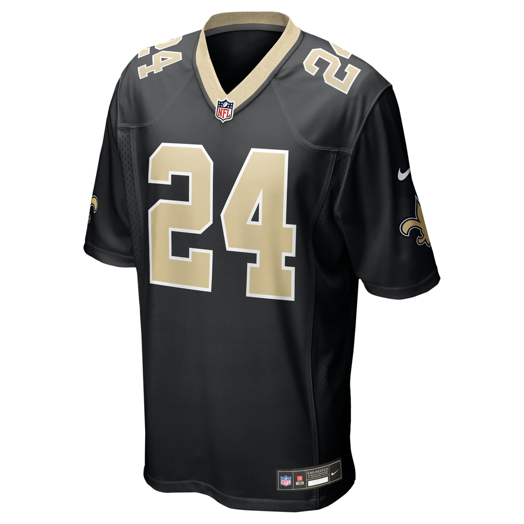 New Orleans Saints Devin Neal Nike Black Team Game Jersey product image 2, provided for visual reference and product detail