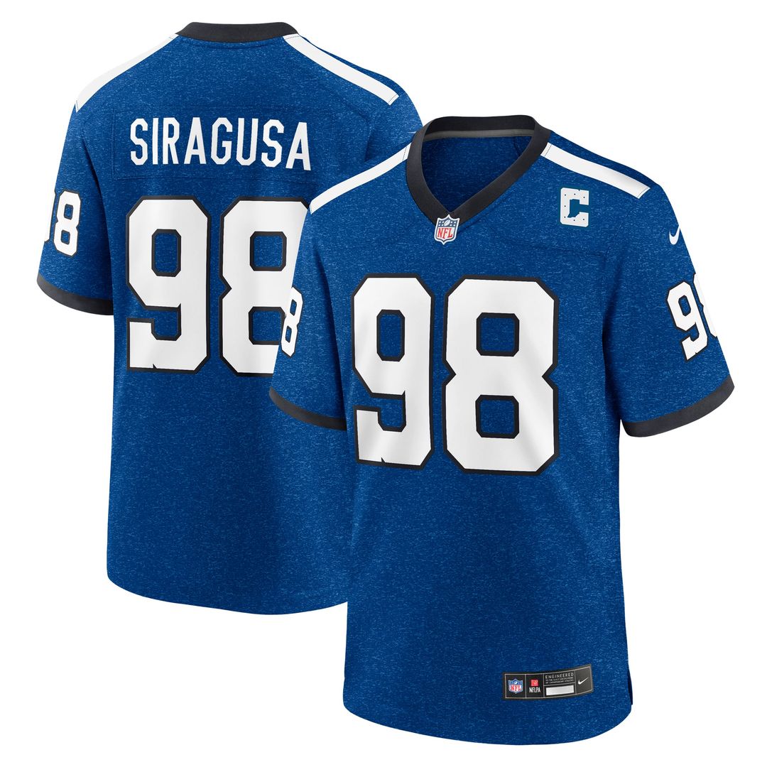 Indianapolis Colts Tony Siragusa Nike Blue Retired Player Alternate Game Jersey product image 1, provided for visual