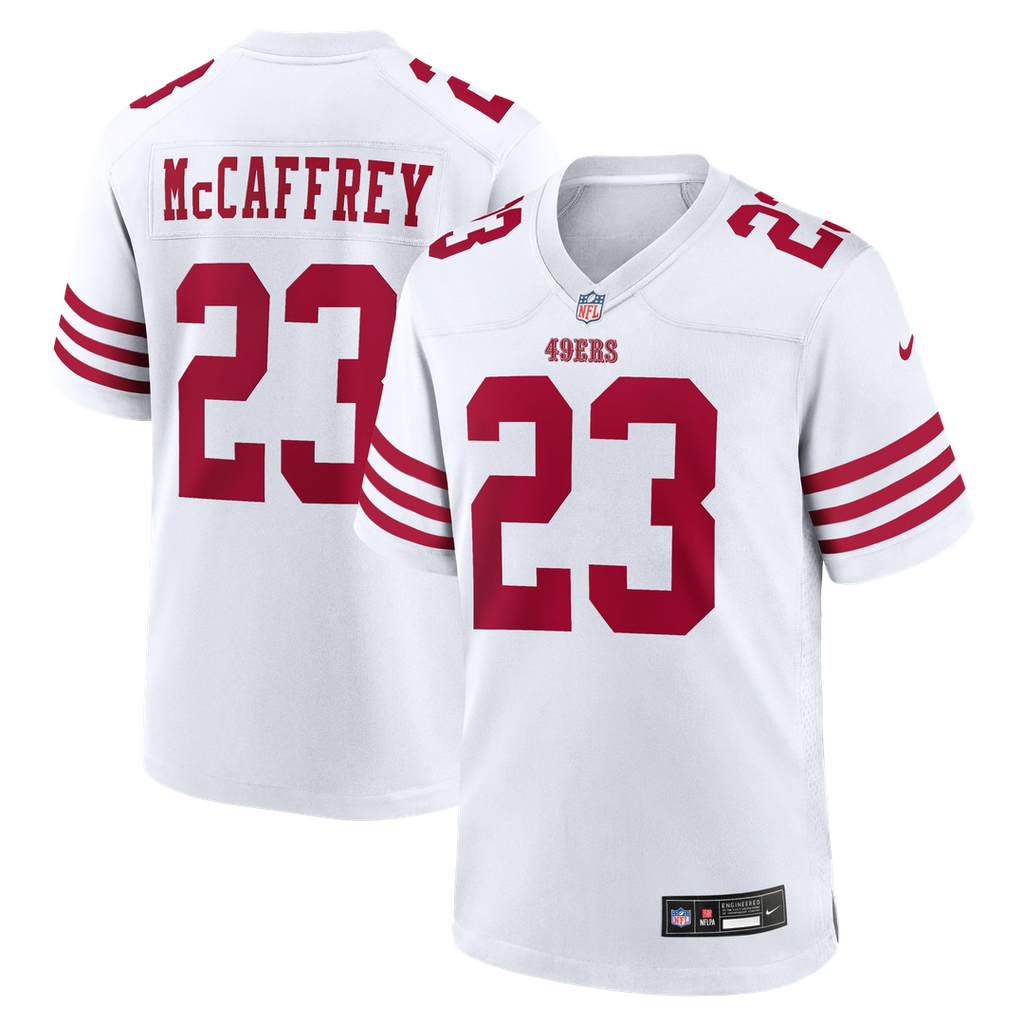 San Francisco 49ers Christian McCaffrey Nike Scarlet Game Player Jersey product image 25, provided for visual reference and