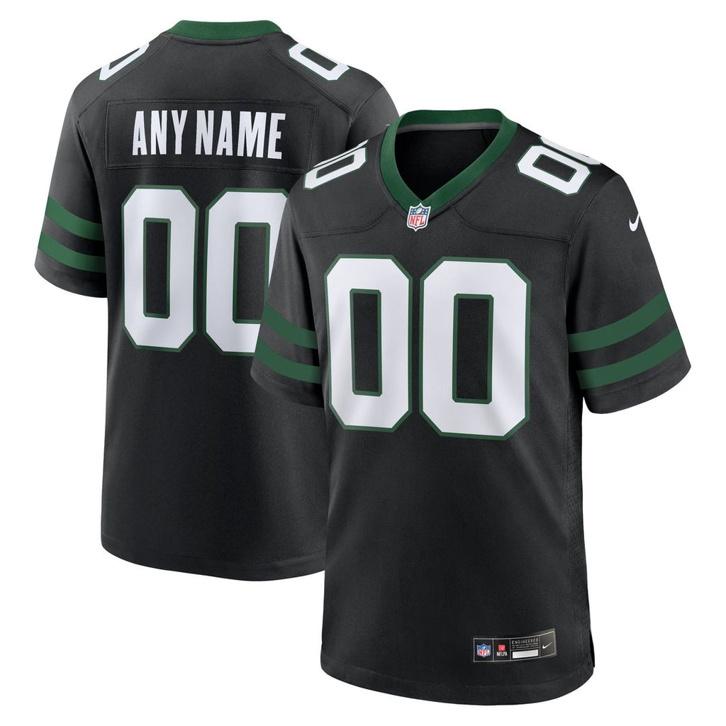 New York Jets Nike Legacy Black Alternate Custom Game Jersey product image 7, provided for visual reference and product
