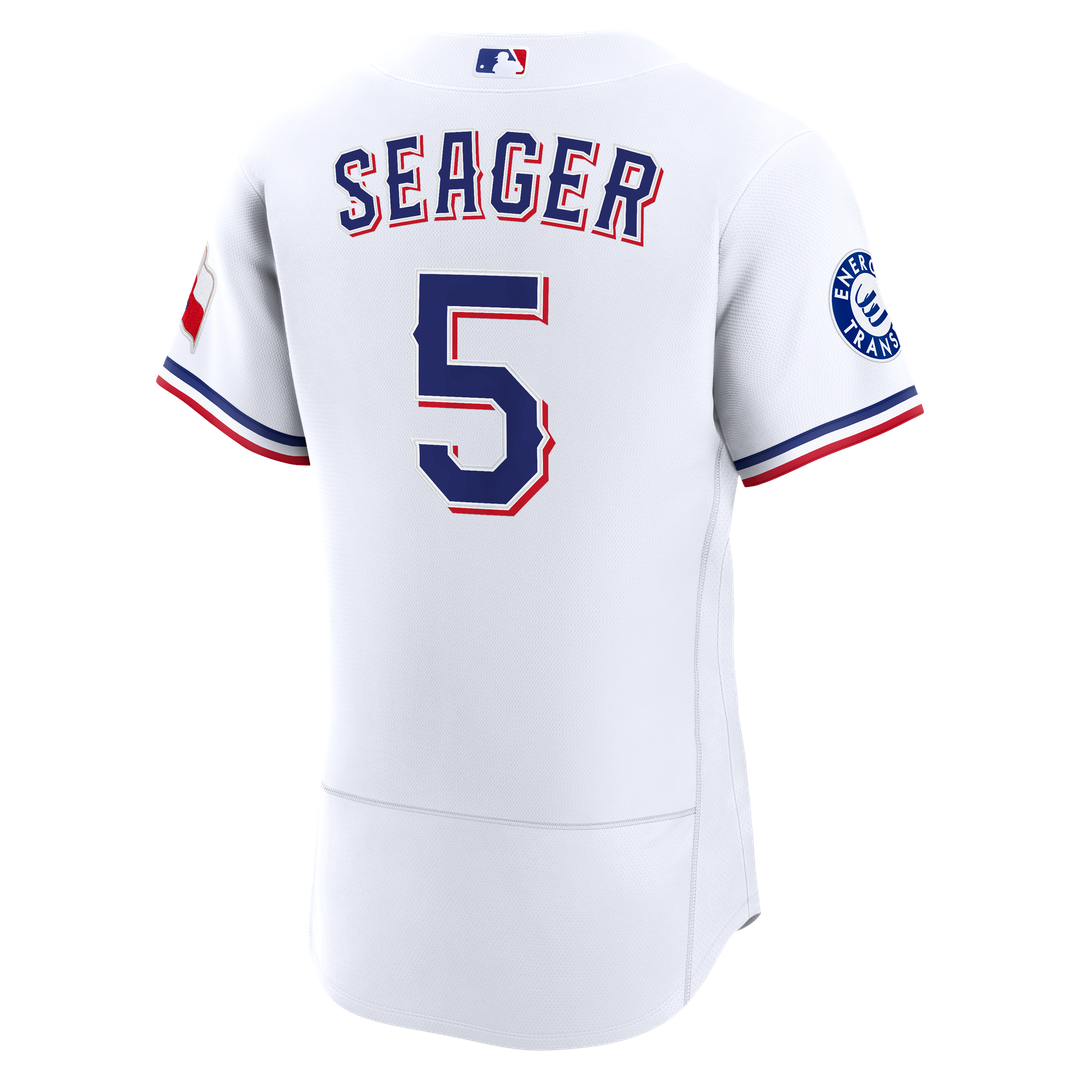 Texas Rangers Corey Seager Nike White Home Authentic Sponsor Patch Jersey product image 3, provided for visual reference and