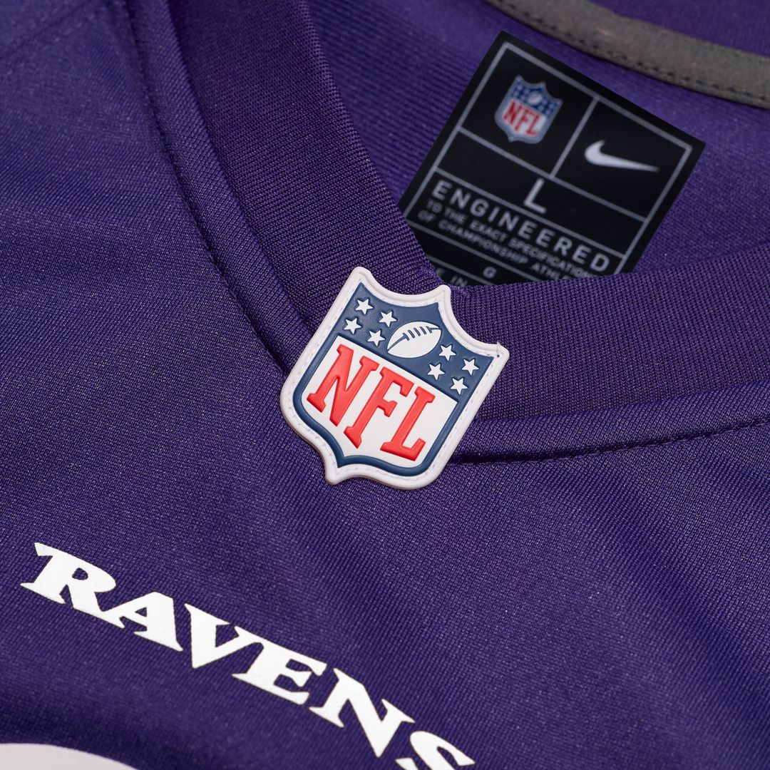 Baltimore Ravens Steve McNair Nike Purple Game Retired Player Jersey product image 4, provided for visual reference and