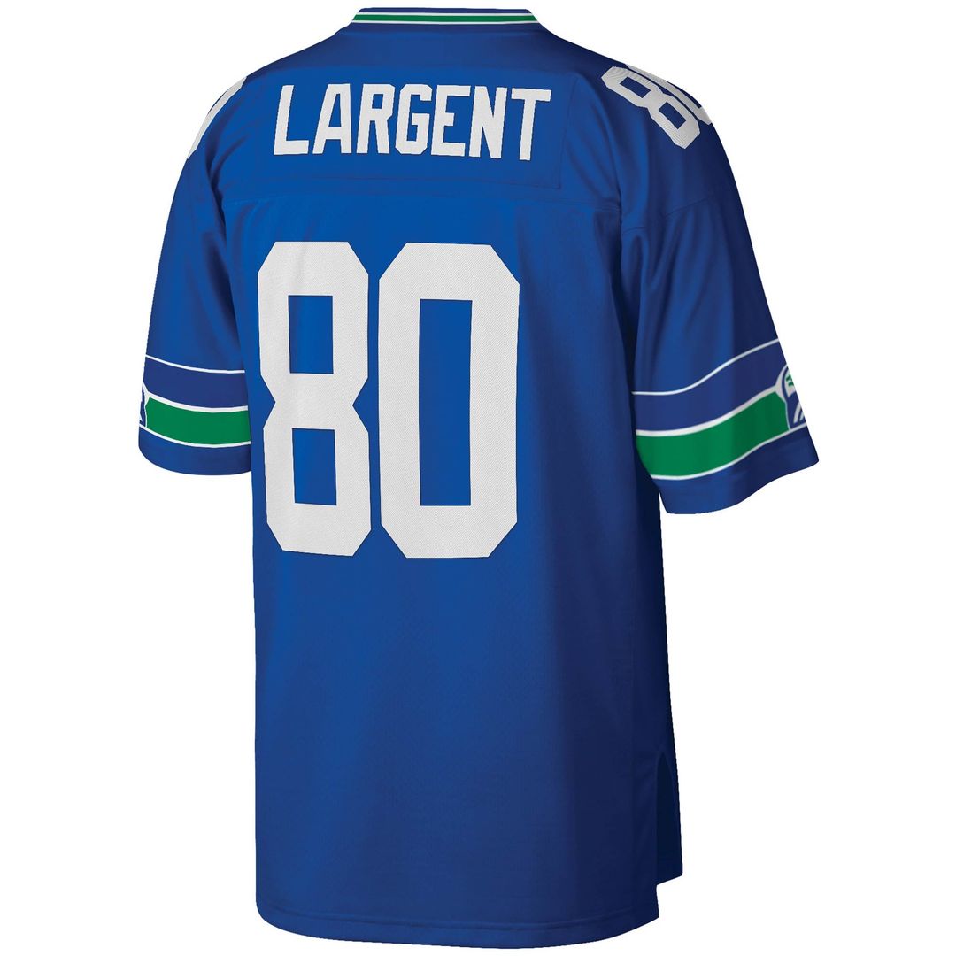Seattle Seahawks Steve Largent Mitchell & Ness Royal Legacy Replica Jersey product image 3, provided for visual reference