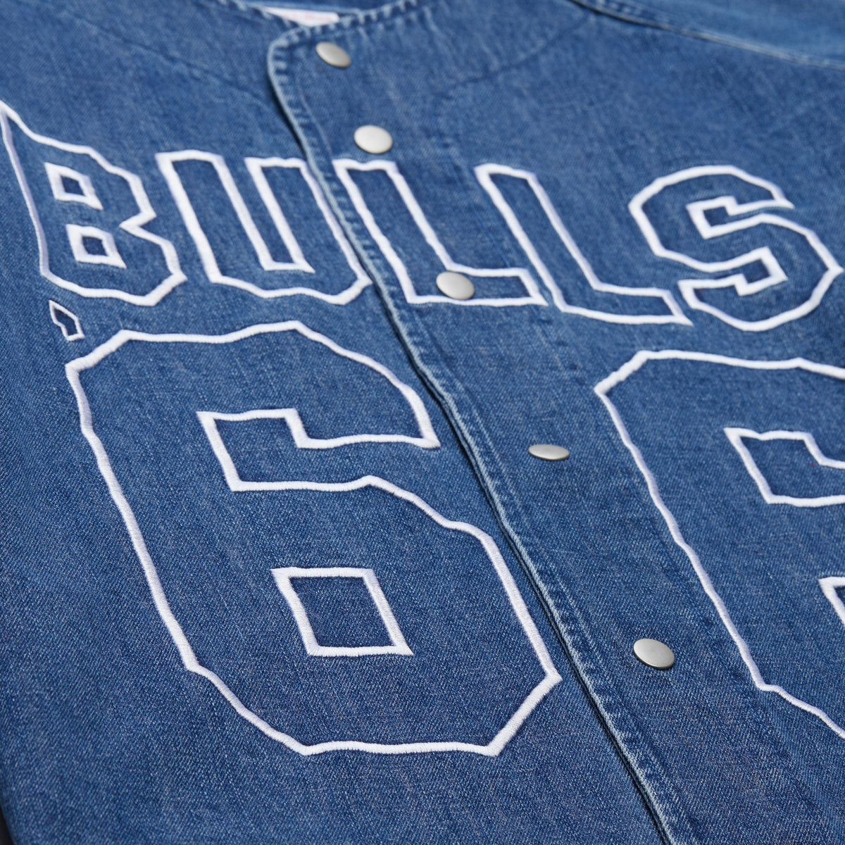 Chicago Bulls Mitchell & Ness Summer Breeze Baseball Jersey - Blue product image 5, provided for visual reference and