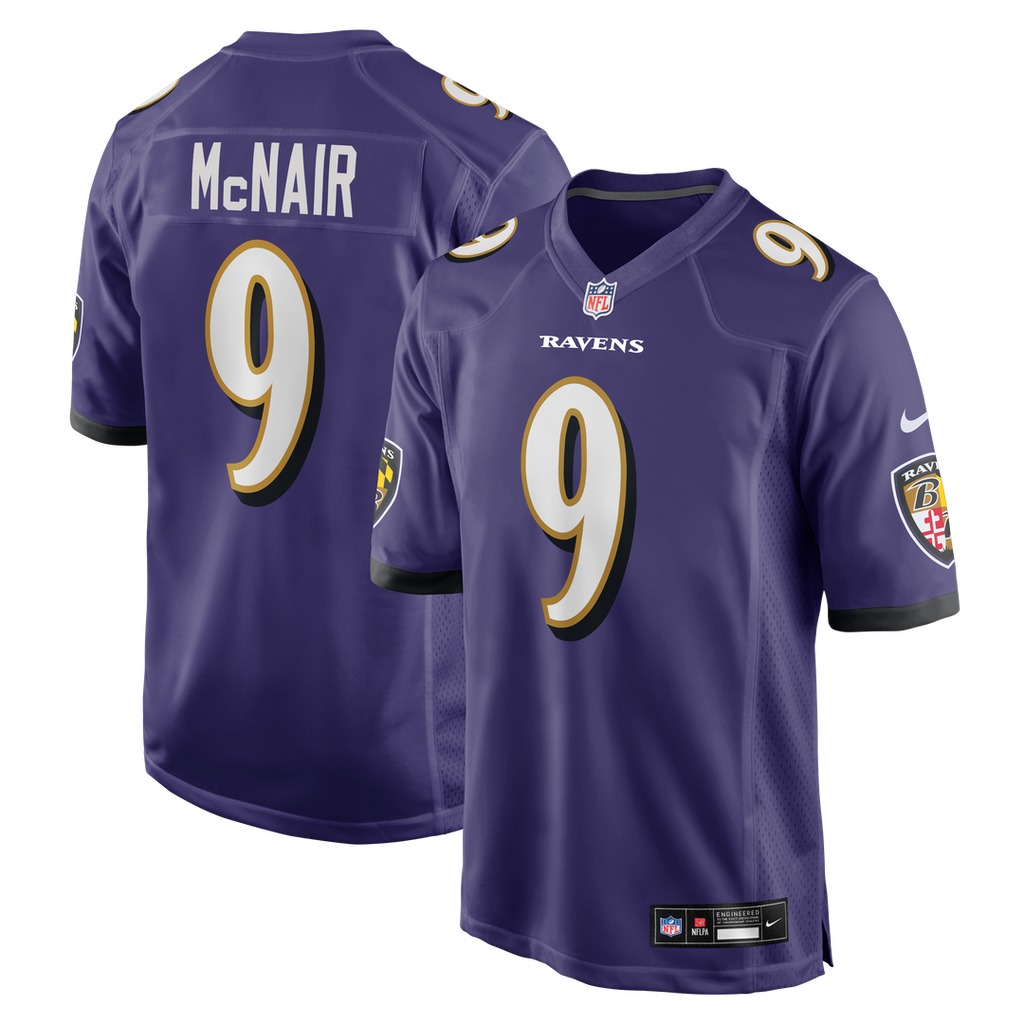 Baltimore Ravens Steve McNair Nike Purple Game Retired Player Jersey product image 1, provided for visual reference and