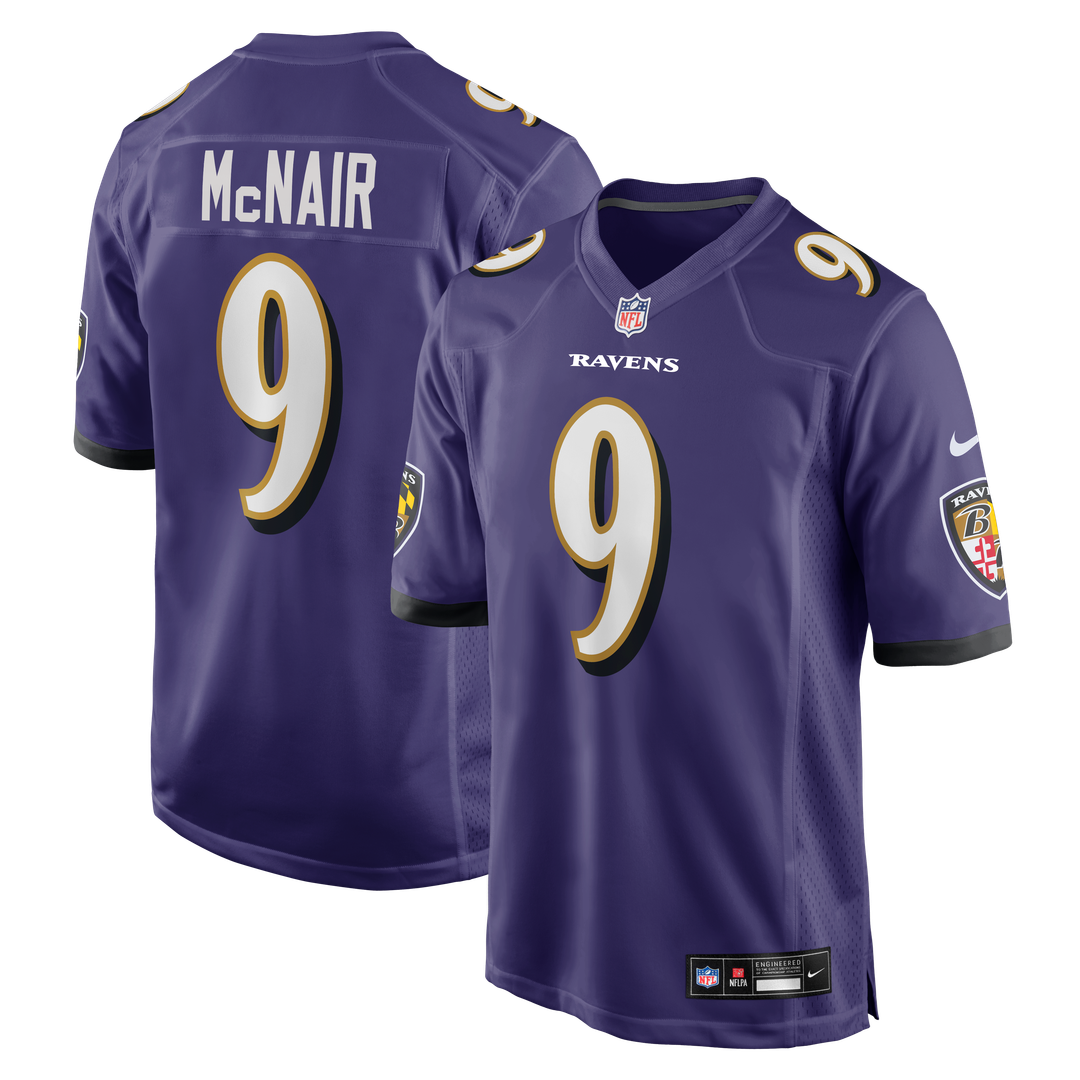 Baltimore Ravens Steve McNair Nike Purple Game Retired Player Jersey product image 1, provided for visual reference and