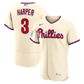 Philadelphia Phillies Bryce Harper Nike Cream Alternate Authentic Sponsor Patch Jersey product image 1, provided for visual