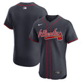 Atlanta Braves Nike Navy Alternate Elite Jersey product image 1, provided for visual reference and product detail review