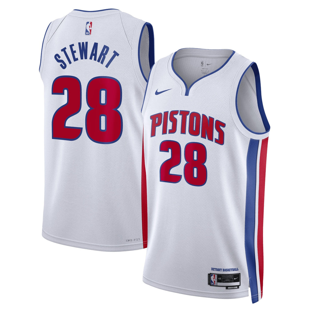 Detroit Pistons Nike Association Edition Swingman Jersey - White - Isaiah Stewart - Unisex product image 1, provided for