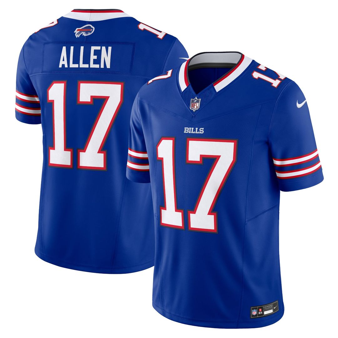 Buffalo Bills Josh Allen Nike Royal Vapor F.U.S.E. Limited Jersey product image 1, provided for visual reference and product