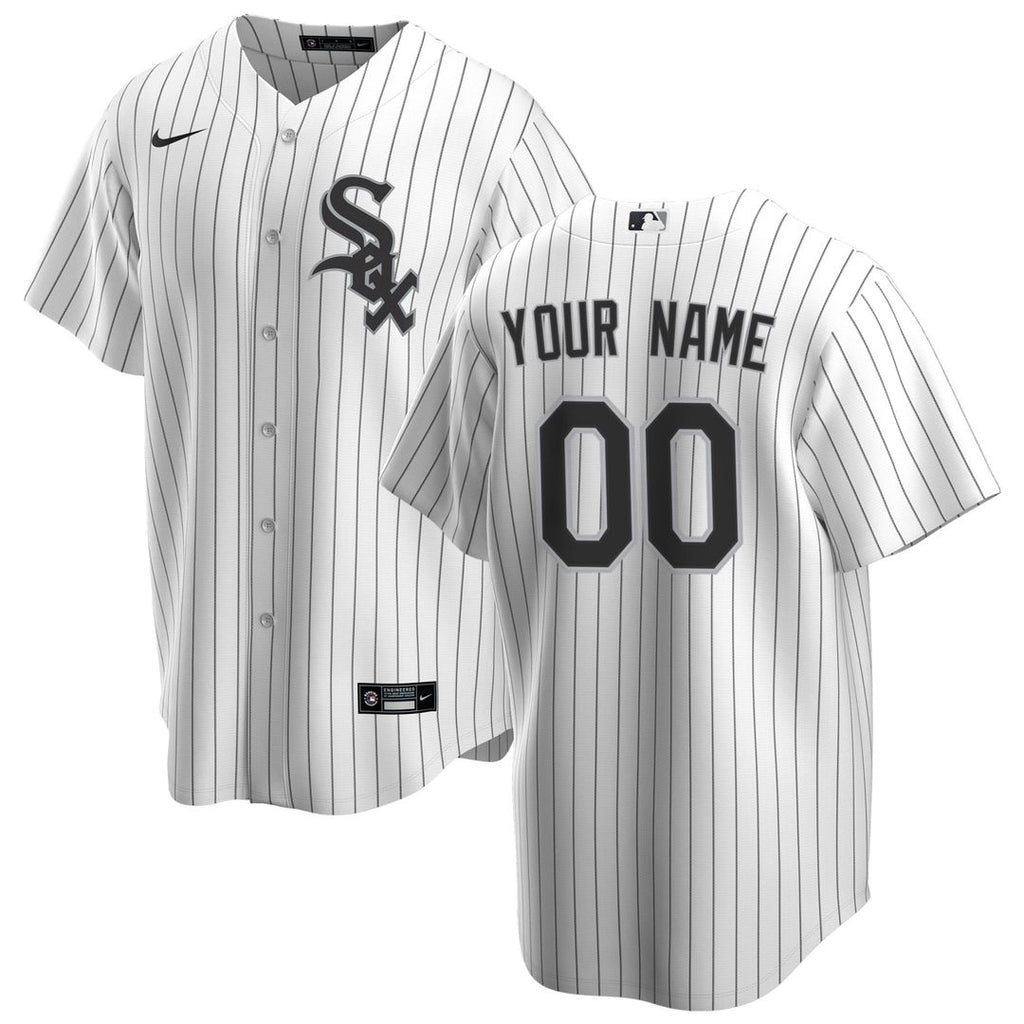 Chicago White Sox Nike White Home Replica Custom Jersey product image 1, provided for visual reference and product detail