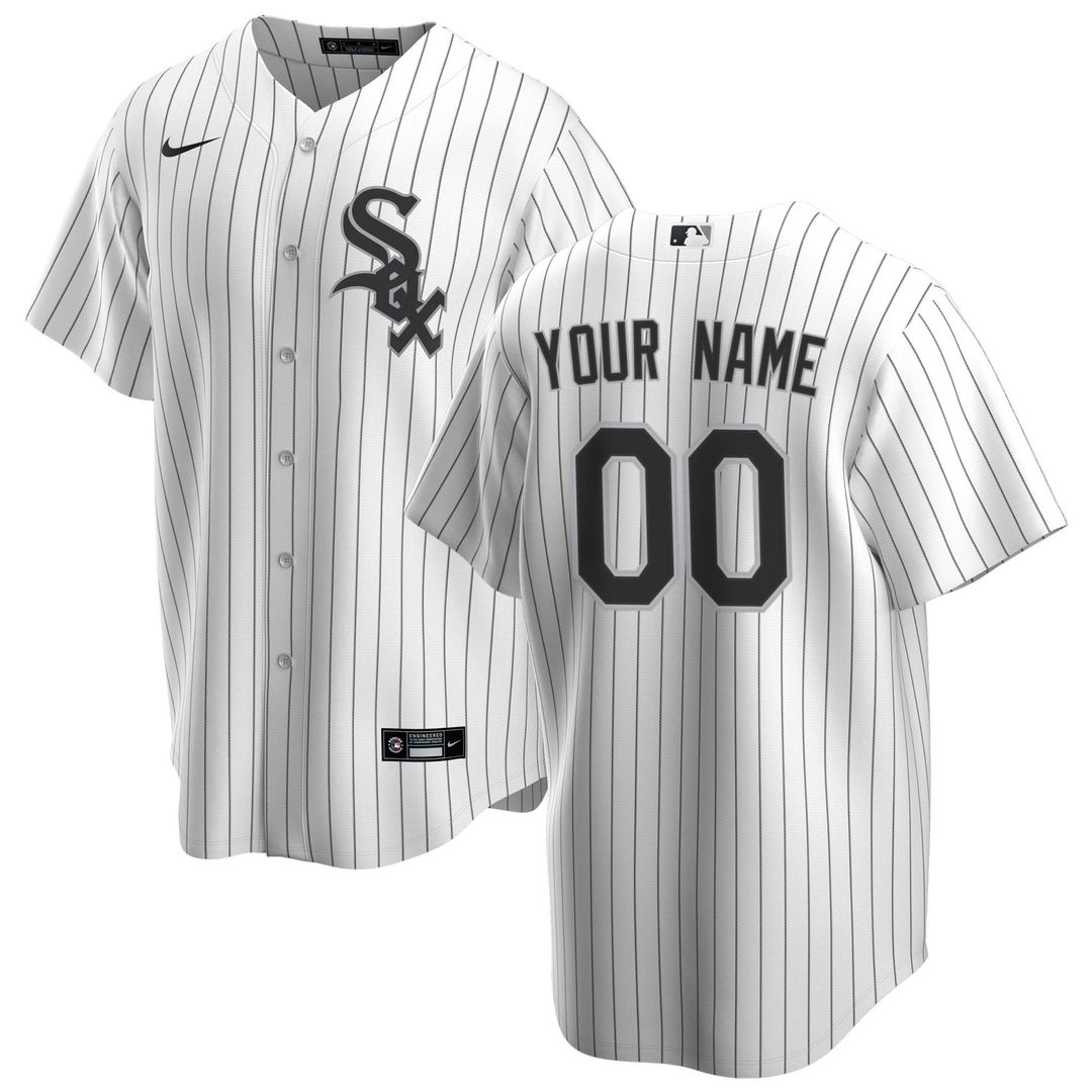 Chicago White Sox Nike White Home Replica Custom Jersey product image 1, provided for visual reference and product detail