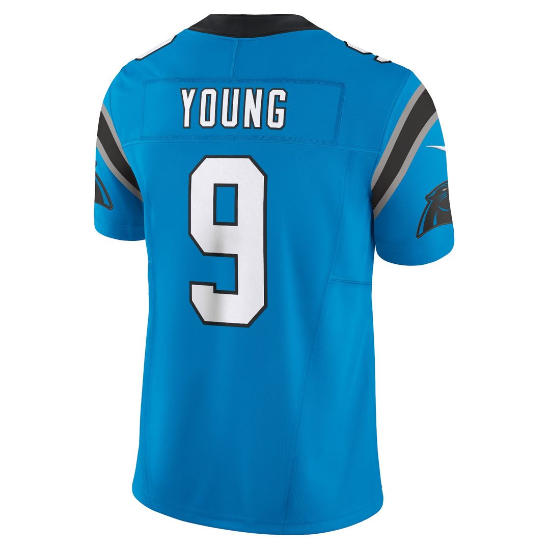 Carolina Panthers Bryce Young Nike Blue Vapor F.U.S.E. Limited Jersey product image 3, provided for visual reference and