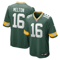 Green Bay Packers Bo Melton Nike Green Team Game Jersey product image 1, provided for visual reference and product detail
