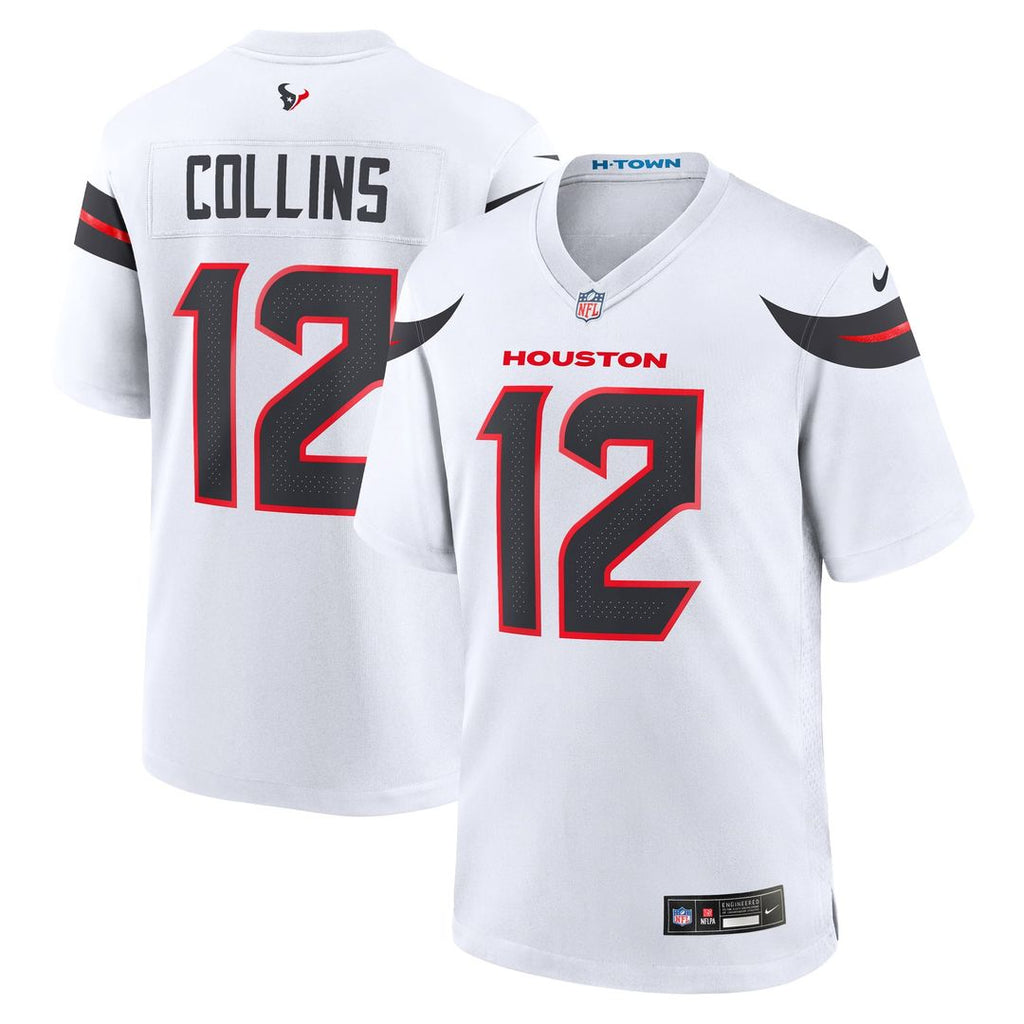Houston Texans Nico Collins Nike White Game Jersey product image 1, provided for visual reference and product detail review