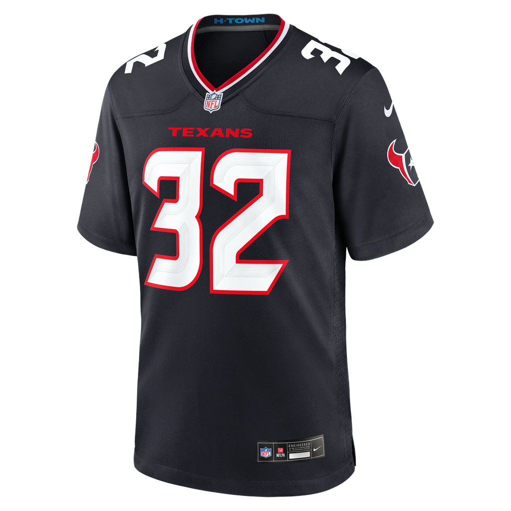 Houston Texans David Montgomery Nike Navy Game Jersey product image 2, provided for visual reference and product detail