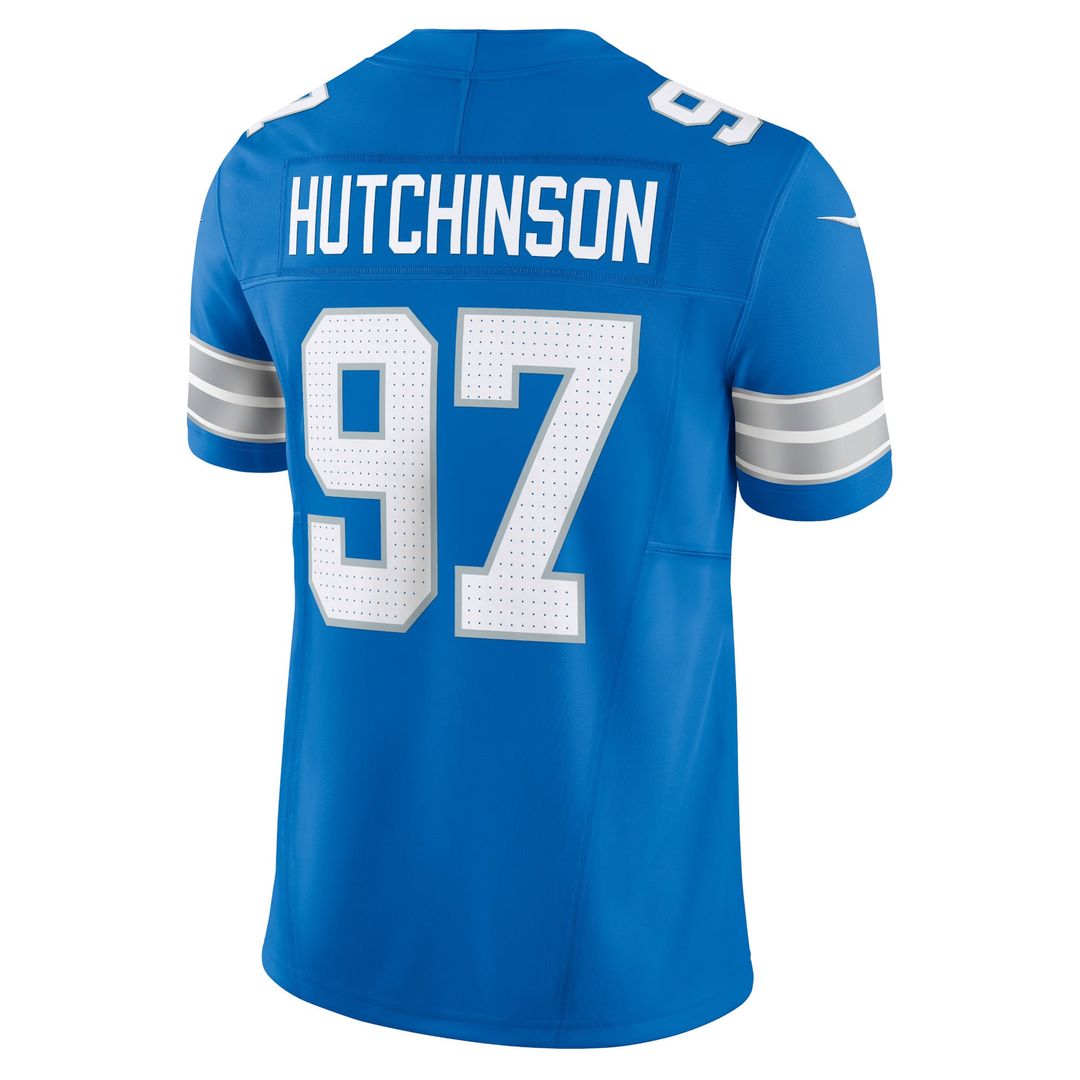 Detroit Lions Aidan Hutchinson Nike Blue Team Vapor F.U.S.E. Limited Jersey product image 3, provided for visual reference