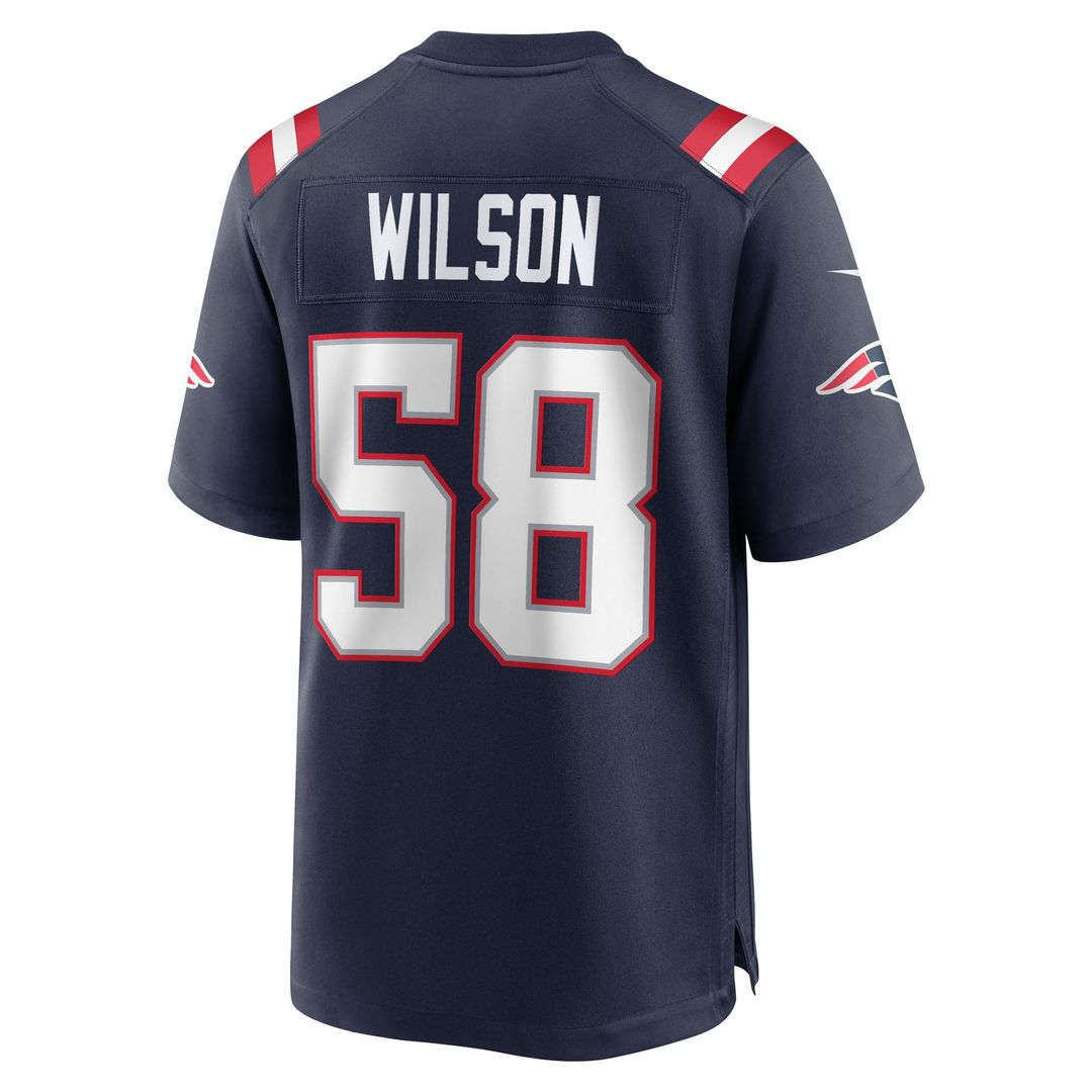 New England Patriots Jared Wilson Nike Navy Team Game Jersey product image 3, provided for visual reference and product