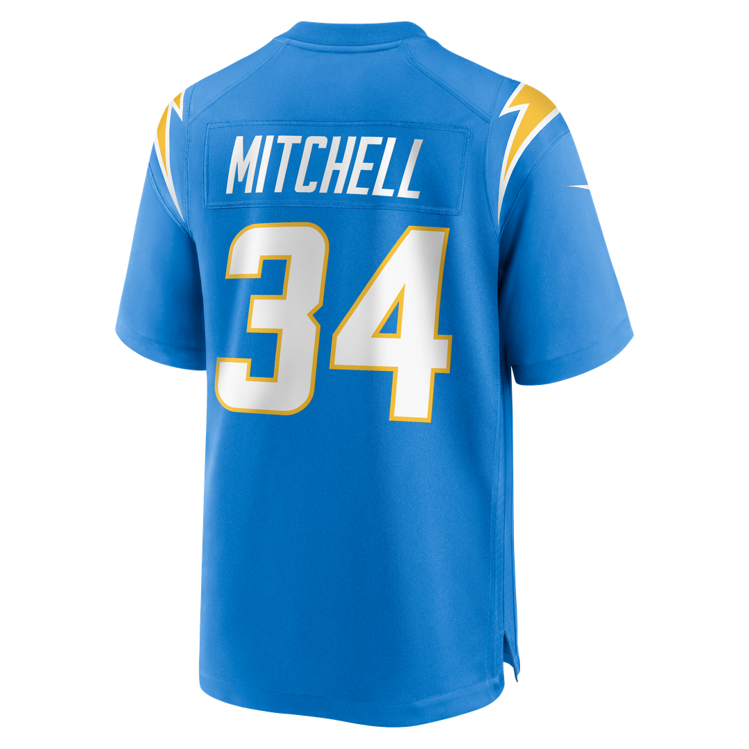Los Angeles Chargers Keaton Mitchell Nike Powder Blue Team Game Jersey product image 3, provided for visual reference and
