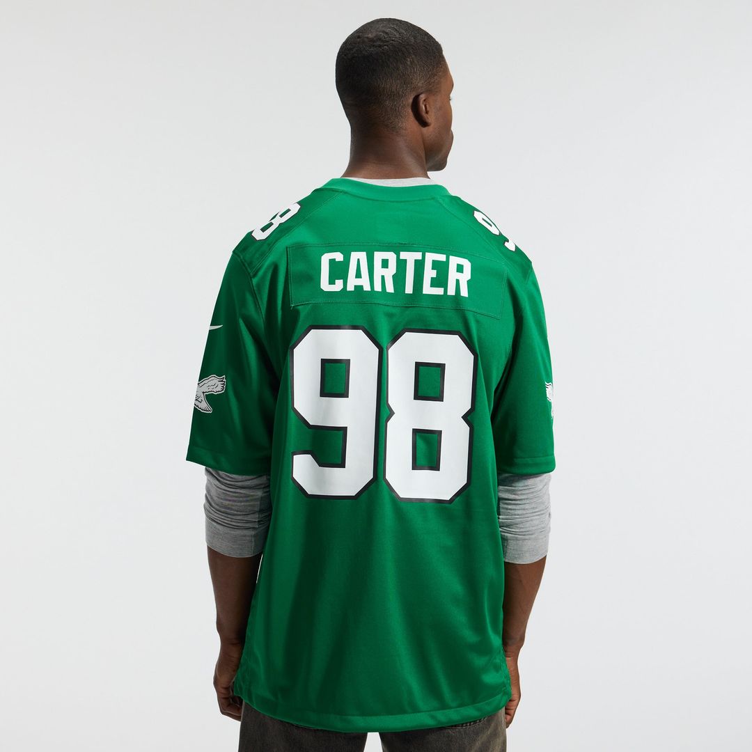 Philadelphia Eagles Jalen Carter Nike Midnight Green Team Game Jersey product image 9, provided for visual reference and