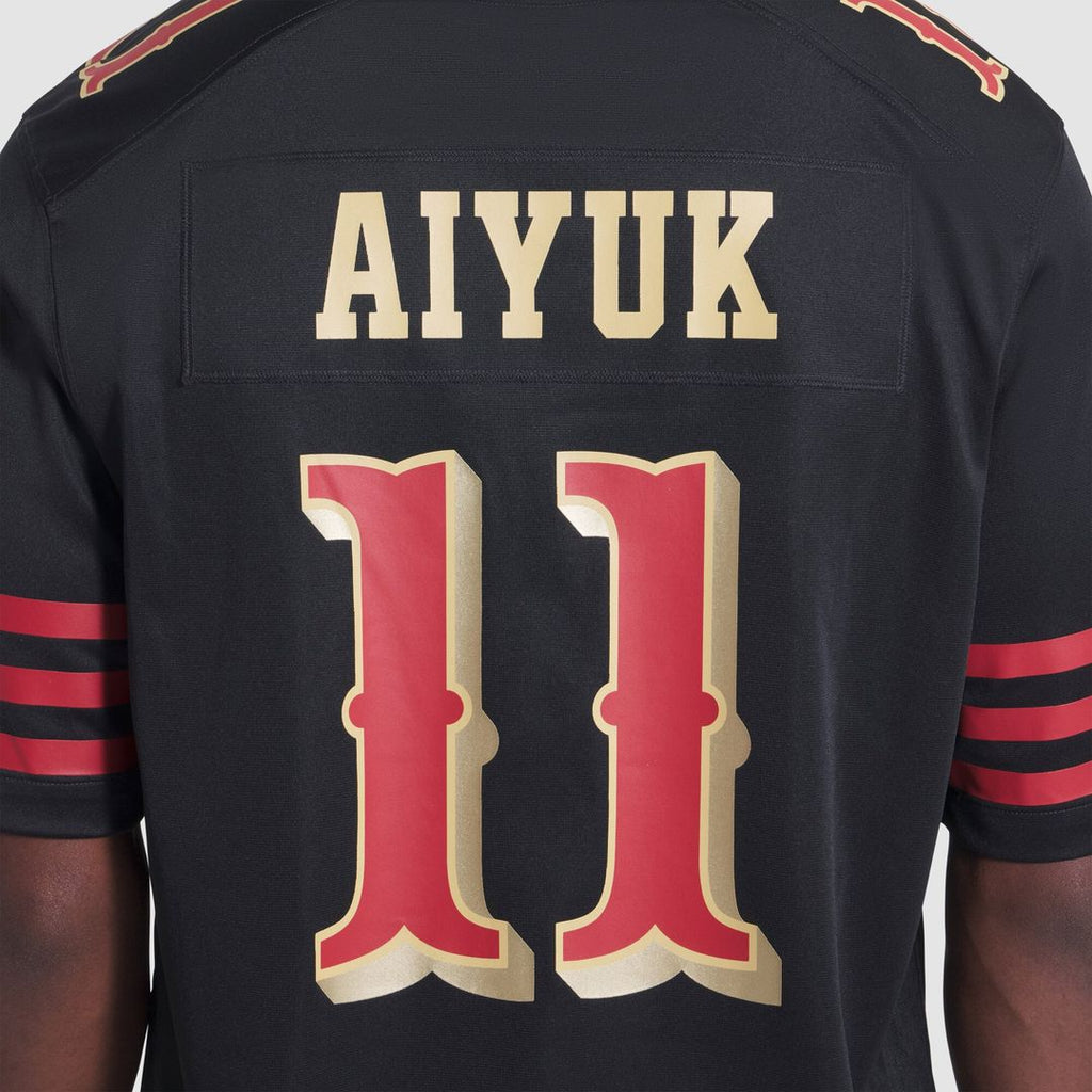 San Francisco 49ers Brandon Aiyuk Nike Black Rivalries Collection Game Jersey product image 7, provided for visual reference