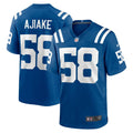 Indianapolis Colts Austin Ajiake Nike Royal Game Jersey product image 1, provided for visual reference and product detail