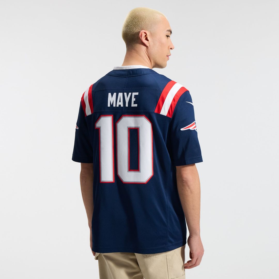 New England Patriots Drake Maye Nike Navy Team Vapor F.U.S.E. Stitched Limited Jersey product image 3, provided for visual