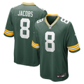 Green Bay Packers Josh Jacobs Nike Green Team Game Jersey product image 1, provided for visual reference and product detail
