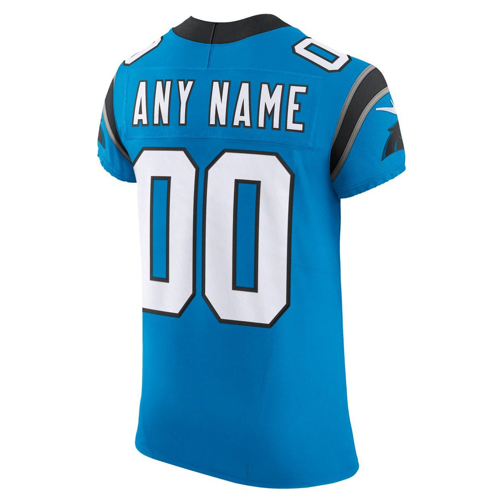 Carolina Panthers Nike Blue Vapor F.U.S.E. Elite Custom Jersey product image 3, provided for visual reference and product