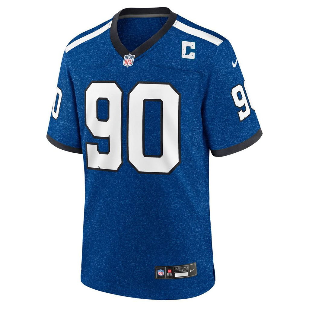 Indianapolis Colts Grover Stewart Nike Blue Alternate Game Jersey product image 2, provided for visual reference and product