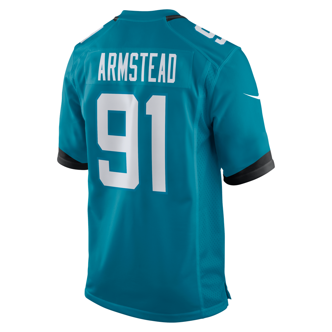 Jacksonville Jaguars Arik Armstead Nike Teal Team Game Jersey product image 3, provided for visual reference and product