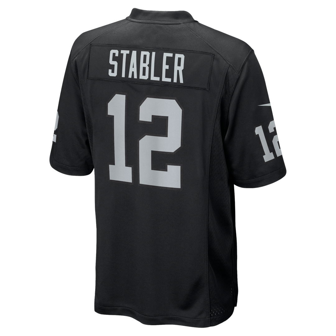 Las Vegas Raiders Ken Stabler Nike Black Game Retired Player Jersey product image 3, provided for visual reference and