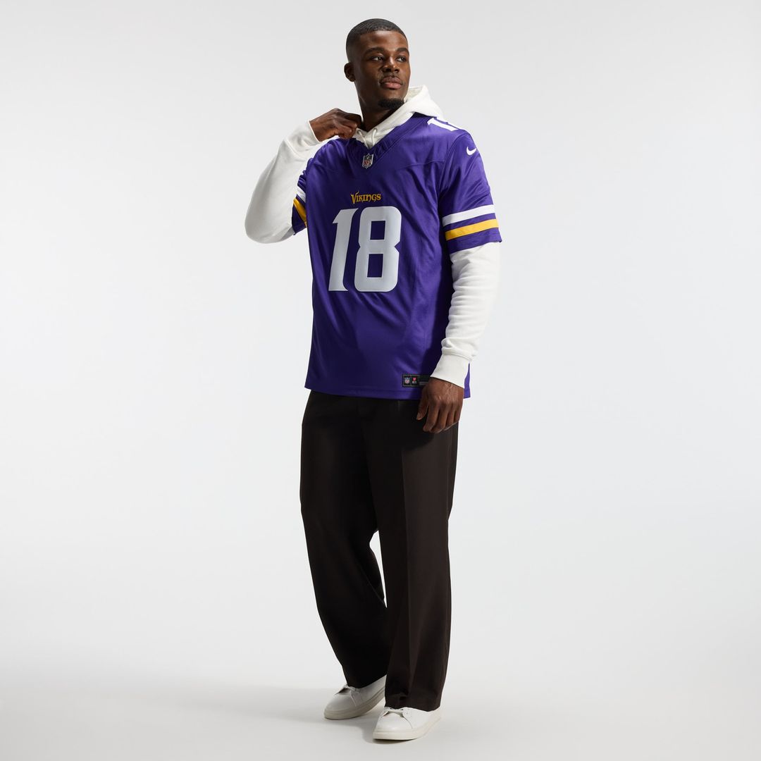Minnesota Vikings Justin Jefferson Nike White Alternate Vapor F.U.S.E. Stitched Limited Jersey product image 10, provided