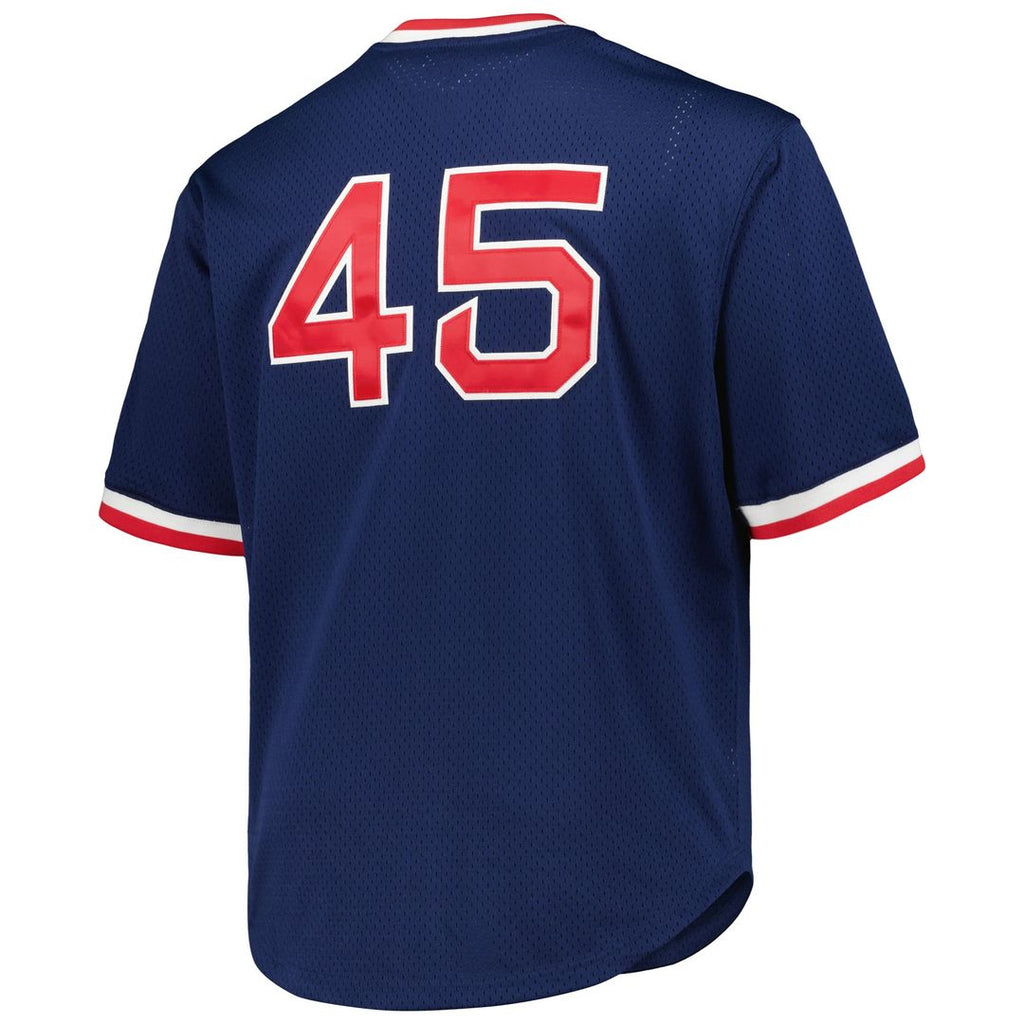 Boston Red Sox Pedro Martinez Mitchell & Ness Navy 1999 Cooperstown Collection Mesh Pullover Jersey product image 3,