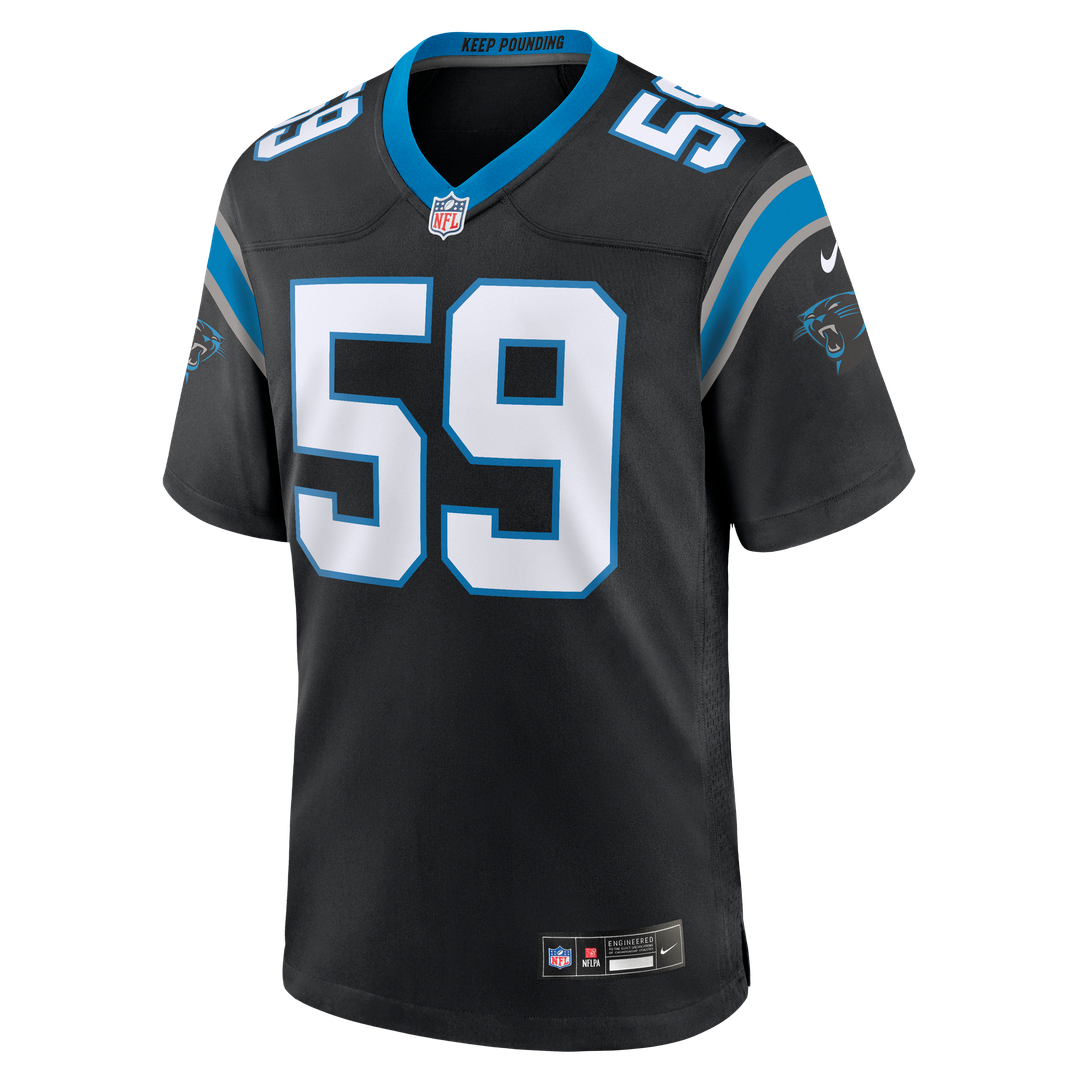 Carolina Panthers Luke Kuechly Nike Black Team Game Jersey product image 2, provided for visual reference and product detail