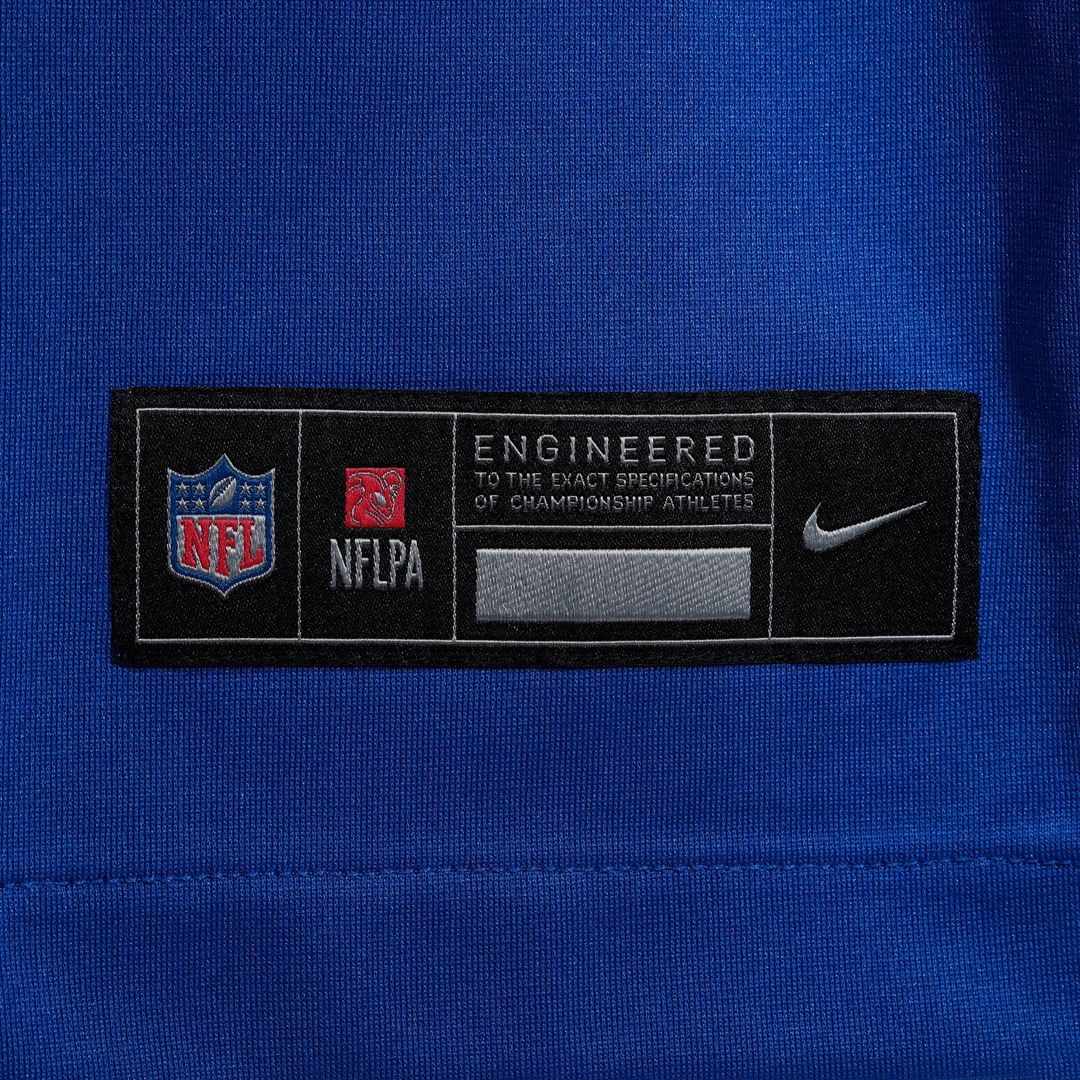 New York Giants Jaxson Dart Nike Royal Alternate 2 Classic Game Jersey product image 6, provided for visual reference and